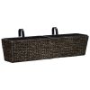 Garden Planters 2 pcs Water Hyacinth Brown