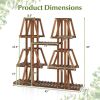 Indoor & Outdoor Wood Plant Stand for Multiple Plants