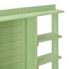 64.6" Large Outdoor Potting Bench; Garden Potting Table; Wood Workstation with 6-Tier Shelves; Large Tabletop and Side Hook for Mudroom; Backyard