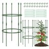 3-Pack Garden Trellis 40"/60" Tall Plant Support Stands with Clips and Ties