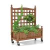 Patio Wooden Raised Plants Flower Planter Box