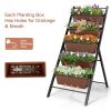 5-tier Vertical Garden Planter Box Elevated Raised Bed with 5 Container