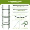 3-Pack Garden Trellis 40"/60" Tall Plant Support Stands with Clips and Ties