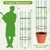 3-Pack Garden Trellis 40"/60" Tall Plant Support Stands with Clips and Ties