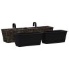 Garden Planters 2 pcs Water Hyacinth Brown