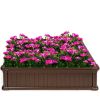 48 Inch Raised Garden Bed Planter for Flower Vegetables Patio