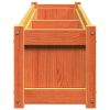 Garden Planters 2 pcs Wax Brown Solid Wood Pine