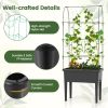 Self-watering Raised Garden Bed Elevated Planter with Climbing Trellis