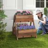 Vertical Raised Garden bed with 3 Wooden Planter Boxes