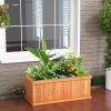 Garden Lawn Fir Wood Planter Box with Drainage Holes