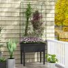 Self-watering Raised Garden Bed Elevated Planter with Climbing Trellis