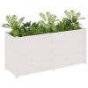 Garden Planter White 59.1"x19.7"x27.6" Solid Wood Pine