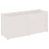 Garden Planter White 59.1"x19.7"x27.6" Solid Wood Pine