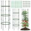 3-Pack Garden Trellis 40"/60" Tall Plant Support Stands with Clips and Ties