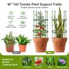 3-Pack Garden Trellis 40"/60" Tall Plant Support Stands with Clips and Ties